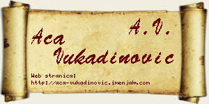 Aca Vukadinović vizit kartica